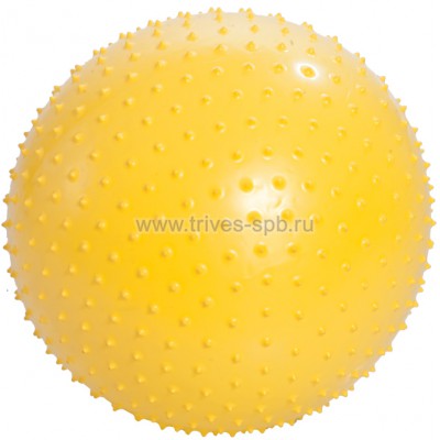 Мяч для занятий лечебной физкультурой ТРИВЕС М-155 массажный с насосом, 55см., желтый