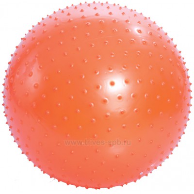 Мяч для занятий лечебной физкультурой ТРИВЕС М-175 массажный с насосом, 75см., оранжевый